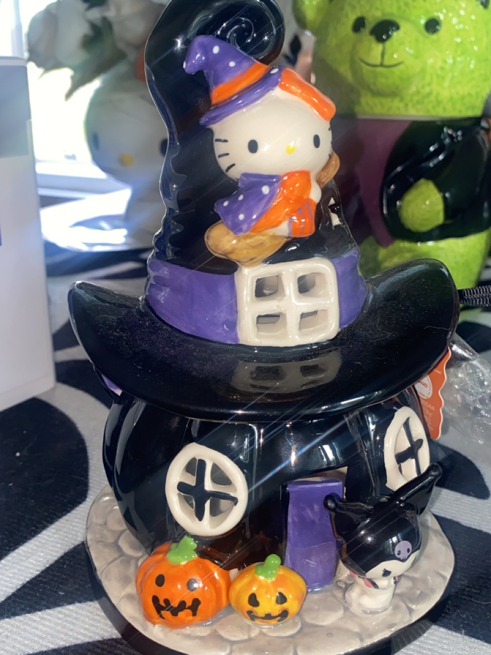 Blue Sky Halloween Hello Kitty Witch House - Black, Purple & Orange